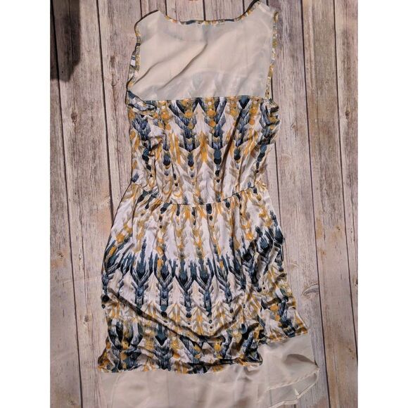 H&M Womens Dress Small Yellow Blue White Spring - Picture 7 of 9